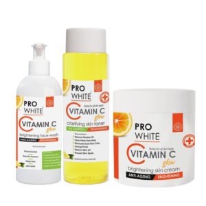 Pro White - Vitamin C Cream, Toner & Face Wash Combo
