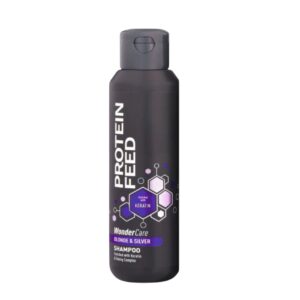 PROTEIN FEED Shampoo Blonde & Silver 800ml cleansing shampoo for blonde, silver, grey, and highlighted hair