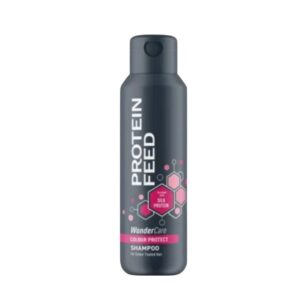 PROTEIN FEED Shampoo Colour Protect 800ml bottle designed to gently cleanse and help maintain vibrant colour-treated hair.