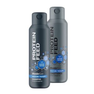 PROTEIN FEED Shampoo and Conditioner Moisture Therapy hair care duo designed for hydration, softness, and shine