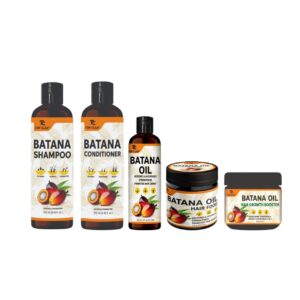 TOP CLASS Batana Oil Complete Kit featuring shampoo, conditioner, oil, hair food, and hair growth booster