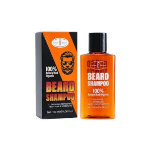 Aichun Beauty 100% Natural and Organic Beard Shampoo 120ml bottle for gently cleansing and refreshing facial hair.
