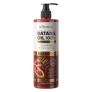 KORMESIC Natural Essence Batana Oil Shampoo 500ml bottle for nourishing, cleansing, and revitalising all hair types.