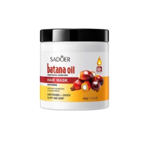 SADOER Batana Oil Repairing Mask 500g jar for deep conditioning, nourishing, and restoring healthy-looking hair.