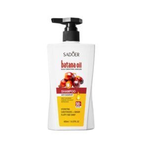 SADOER Batana Oil Shampoo 400ml bottle for gently cleansing, nourishing, and enhancing healthy-looking hair.